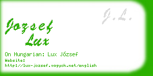 jozsef lux business card